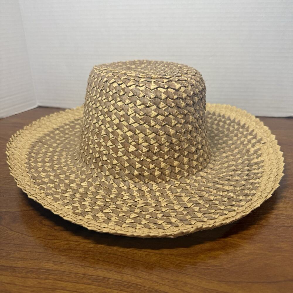 Woven Straw Hat Summer Wide Brim Sun - One Size